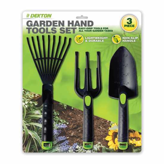 Dekton Plastic Handle 3 Piece Garden Hand Tools Set Dekton Plastic Handle 3 Piece Garden Hand Tools Set