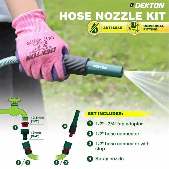Dekton 4 Piece Hose Nozzle Kit  