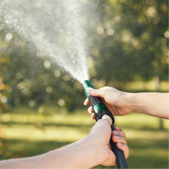 15M Reinforced Garden Hose And Spray Nozzle Set  