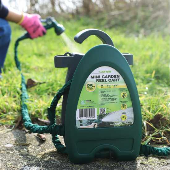 Garden Hose Reel Cart - Dekton Mini Garden Reel Cart With 25Ft Expandable Hose Garden Hose Reel Cart - Dekton Mini Garden Reel Cart With 25Ft Expandable Hose