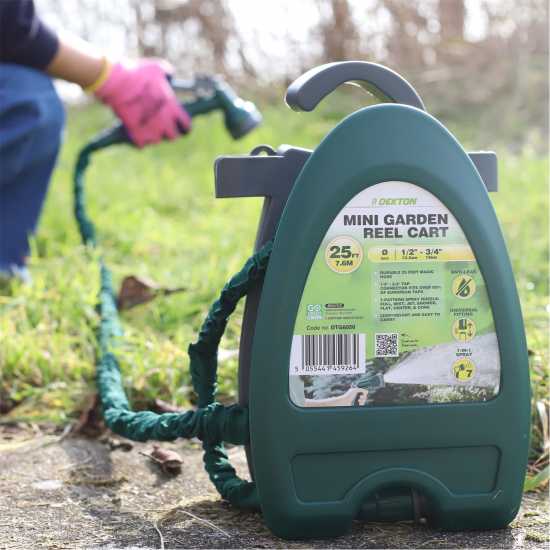 Garden Hose Reel Cart - Dekton Mini Garden Reel Cart With 25Ft Expandable Hose Garden Hose Reel Cart - Dekton Mini Garden Reel Cart With 25Ft Expandable Hose
