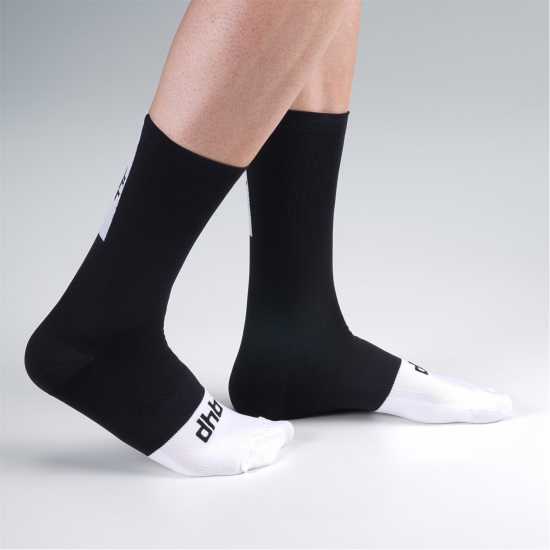 Dhb Summer Lite Aeron Tall Sock Черно/Бяло Мъжки чорапи
