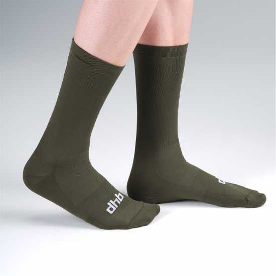 Dhb Summer Lite Aeron Tall Sock Зелено Комбу Мъжки чорапи