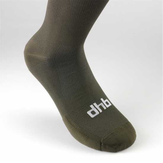 Dhb Summer Lite Aeron Tall Sock Зелено Комбу Мъжки чорапи