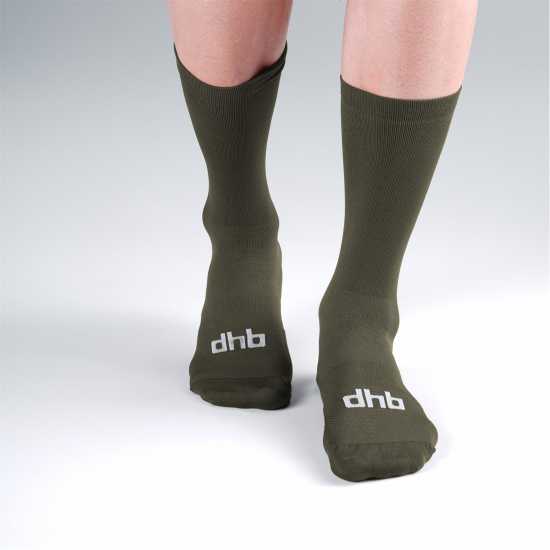 Dhb Summer Lite Aeron Tall Sock Зелено Комбу Мъжки чорапи