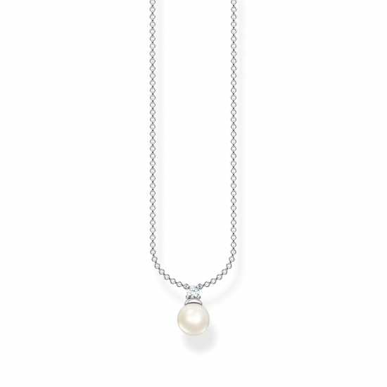 Thomas Sabo Silver Pearl Drop Necklace  Бижутерия