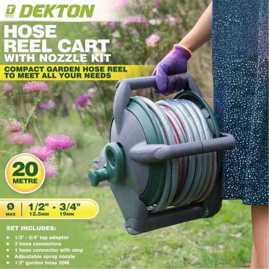 20M Hose Reel Cart With Nozzle Kit 20M Hose Reel Cart With Nozzle Kit