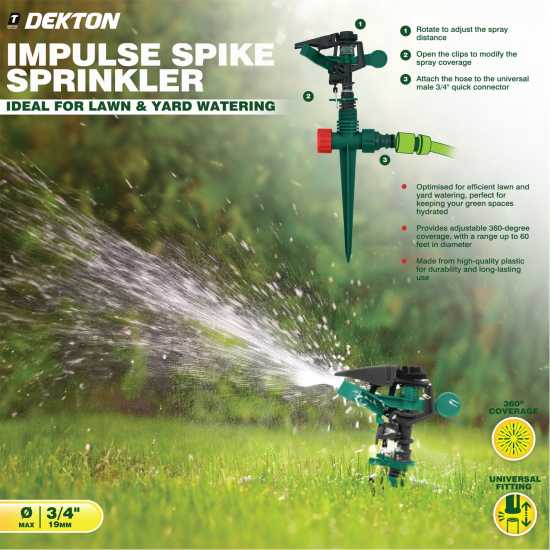 Dekton Impulse Spike Garden Sprinkler  