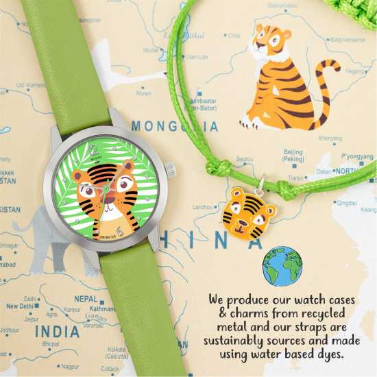 Tikkers X Wwf Tiger Watch Set Childrens  Часовници