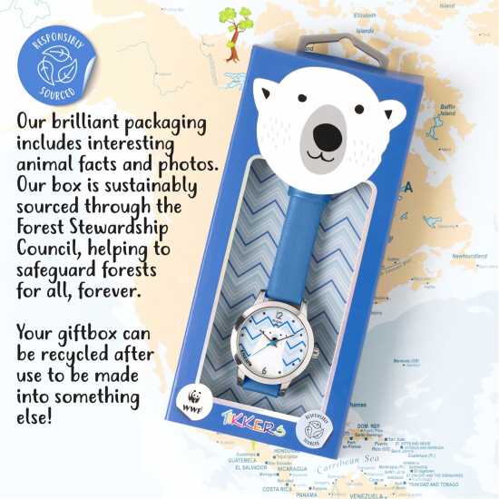Tikkers Kids' Wwf Polar Bear Analogue Quartz Watch Tikkers Kids' Wwf Polar Bear Analogue Quartz Watch