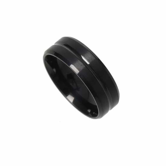 Fabric Stainless Steel Ring Черно 
