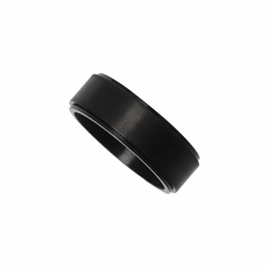 Fabric Stainless Steel Spinner Ring Черно 