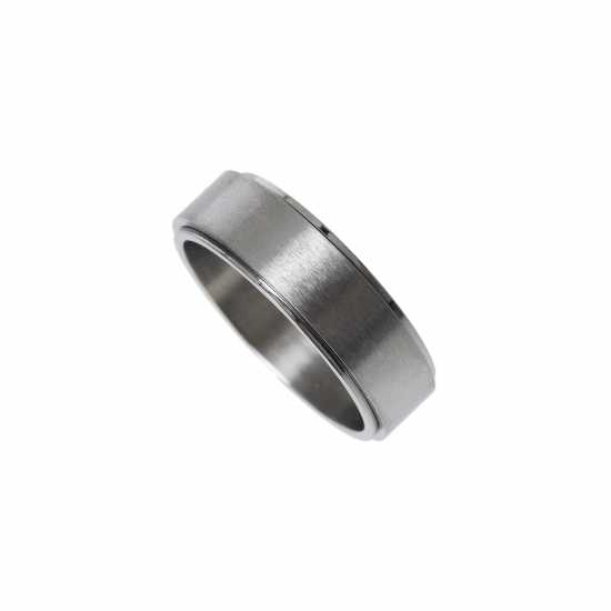 Fabric Stainless Steel Spinner Ring Родиум 