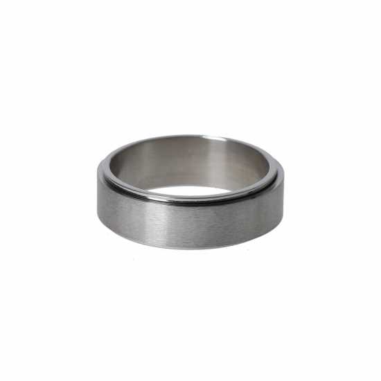 Fabric Stainless Steel Spinner Ring Родиум 