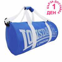 Lonsdale Цилиндрична Чанта Barrel Bag Blue/White Дамски чанти