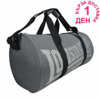 Lonsdale Цилиндрична Чанта Barrel Bag Charcoal/Grey Дамски чанти
