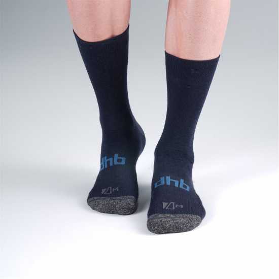 Dhb Deep Winter Merino Aeron Socks Морско синьо/синьо Мъжки чорапи