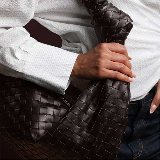 Чанта За Рамо Wheres That From Strap Woven Shoulder Bag Brown 