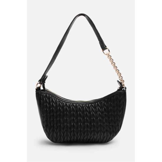 Чанта За Рамо Wheres That From Crescent Shoulder Bag In Chain Detail Black 