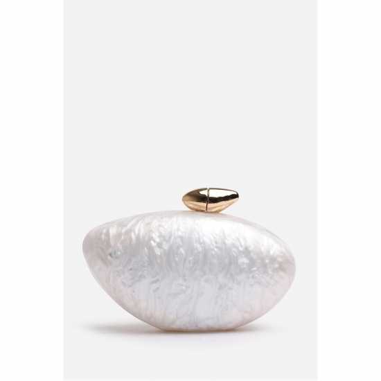 Wheres That From Acrylic Clutch White Wheres That From Acrylic Clutch White