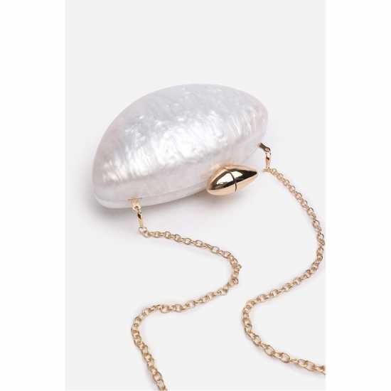 Wheres That From Acrylic Clutch White Wheres That From Acrylic Clutch White