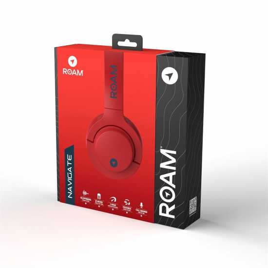 Roam Roam Navigate On Ear Wireless Headphones Flame Scarlet 