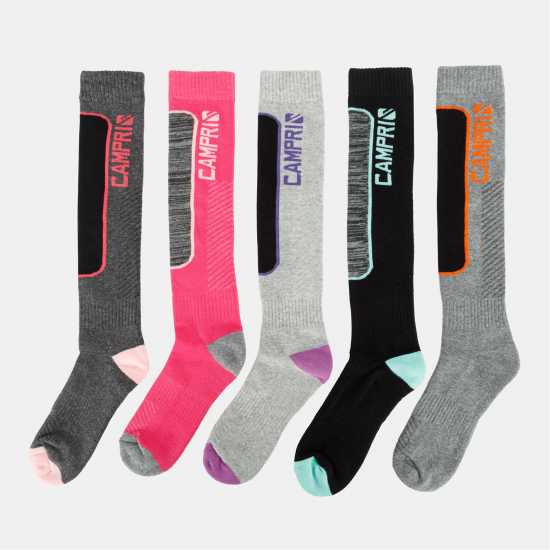 Campri Ski Sock 5Pk Ladies Campri Ski Sock 5PK Ladies