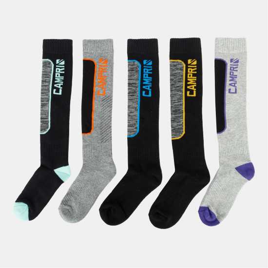 Campri Ski Sock 5Pk Junior Campri Ski Sock 5Pk Junior