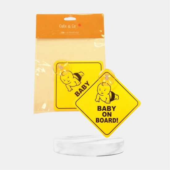 Cute and Co & Co Baby on Board Sign with Suction Cup  