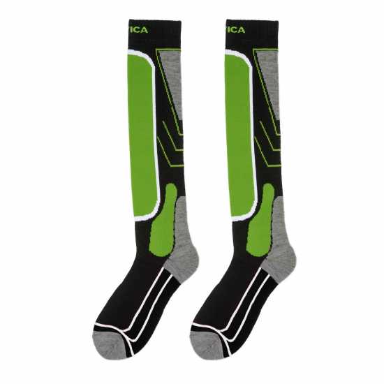 Nevica Meribel 2 Pack Ski Sock Mens Лайм зелено 