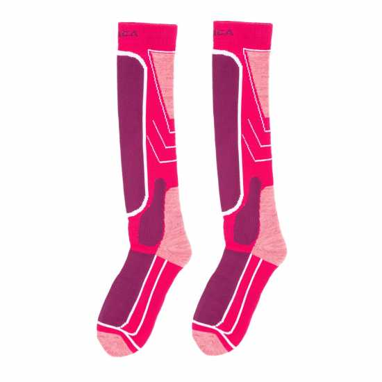 Дамски чорапи Nevica Meribel 2 Pack Ski Sock Womens Тъмно лилаво Nevica Meribel 2 Pack Ski Sock Womens Тъмно лилаво Дамски чорапи