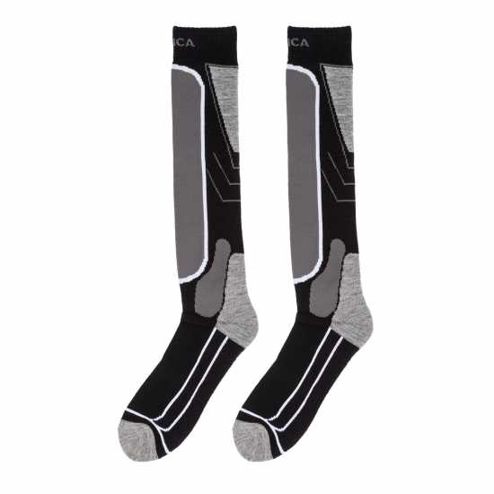Детски чорапи Nevica Meribel 2 Pack Ski Sock Juniors Черно Nevica Meribel 2 Pack Ski Sock Juniors Черно Детски чорапи