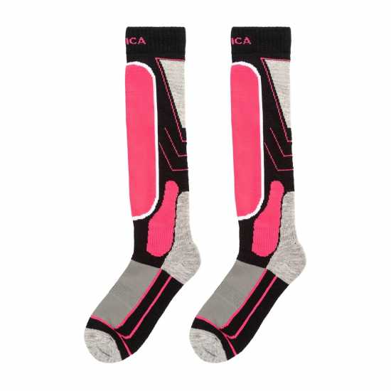 Nevica Meribel 2 Pack Ski Sock Juniors Розово Nevica Meribel 2 Pack Ski Sock Juniors Розово