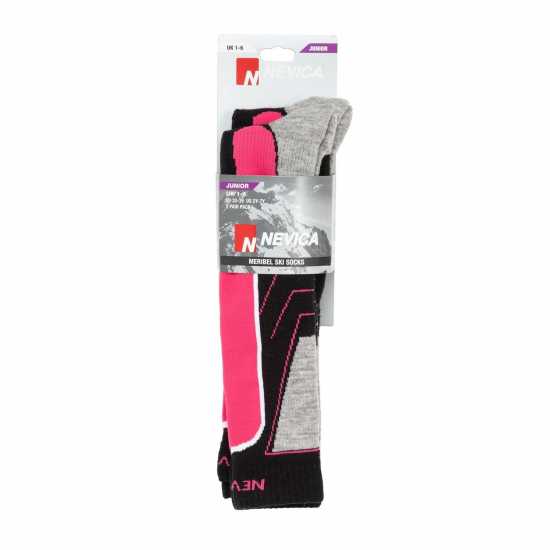 Nevica Meribel 2 Pack Ski Sock Juniors Розово Nevica Meribel 2 Pack Ski Sock Juniors Розово