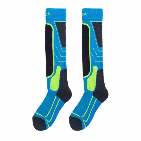 Nevica Meribel 2 Pack Ski Sock Juniors Синьо 