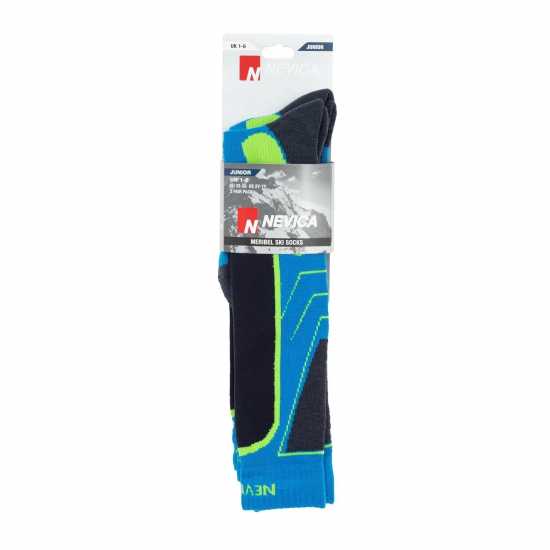 Nevica Meribel 2 Pack Ski Sock Juniors Синьо 