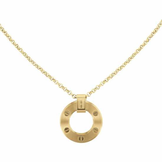 Tommy Hilfiger Ladies  Gold Circular Necklace  Бижутерия