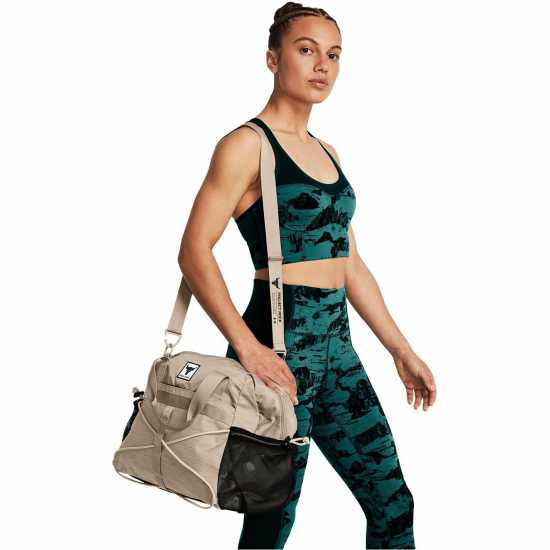 Under Armour Project Rock Gym Bag Sm Кафяво Дамски чанти