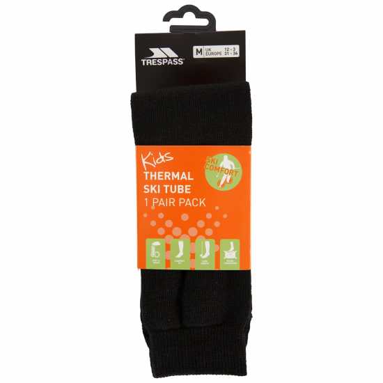 Trespass Kids' Tubular Ski Socks Черно 