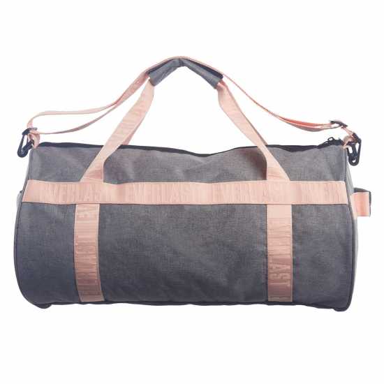 Дамски чанти Everlast Цилиндрична Чанта Barrel Bag Сиво/Корал Everlast Цилиндрична Чанта Barrel Bag Сиво/Корал Дамски чанти
