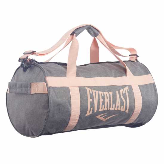 Дамски чанти Everlast Цилиндрична Чанта Barrel Bag Сиво/Корал Everlast Цилиндрична Чанта Barrel Bag Сиво/Корал Дамски чанти