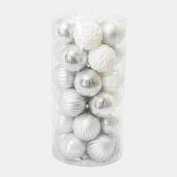 The Spirit Of Christmas 30Pc Baubles 54 Silver One Size  Коледна украса