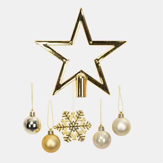The Spirit Of Christmas 50Pc Baubles 54 Gold One Size  