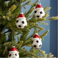 The Spirit Of Christmas 4Pc Baubles 54 Football One Size  Коледна украса