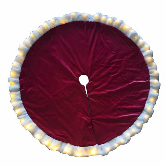 The Spirit Of Christmas Led Tree Skirt 54 Red One Size  Коледна украса