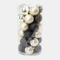 The Spirit Of Christmas 30Pc Baubles 54 Black One Size  Коледна украса