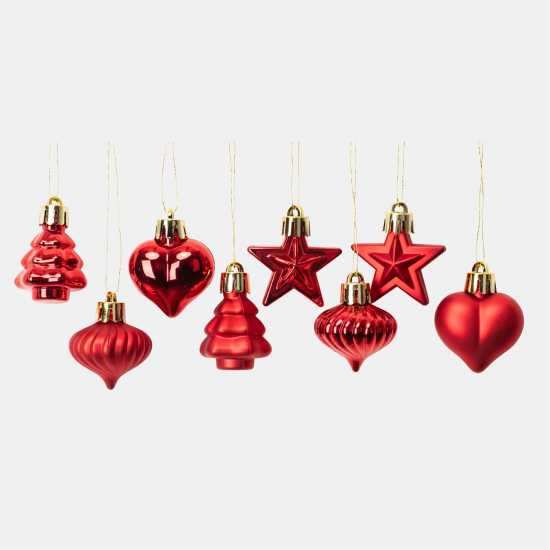 The Spirit Of Christmas 20Pc Baubles 54 Red One Size  Коледна украса