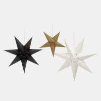The Spirit Of Christmas 3Pk Paper Decs 54 Stars One Size  Коледна украса