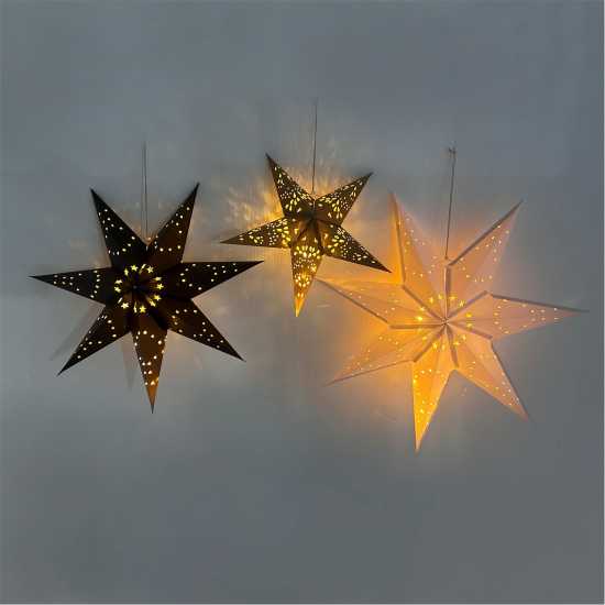 Коледна украса The Spirit Of Christmas 3Pk Paper Decs 54 Stars One Size The Spirit Of Christmas 3Pk Paper Decs 54 Stars One Size Коледна украса