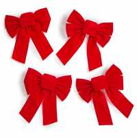The Spirit Of Christmas 4Pk Velvet Bow 54 Red One Size  